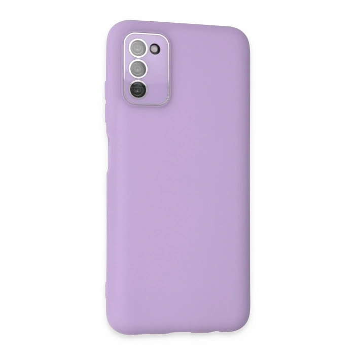 Durukar®  Samsung Galaxy A03S Kılıf Lansman Glass Kapak - Lila