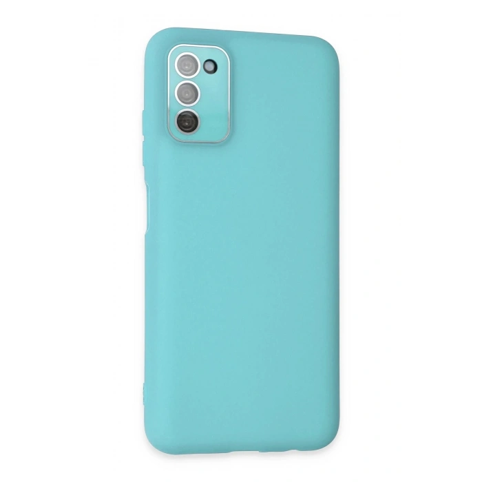 Durukar®  Samsung Galaxy A03S Kılıf Lansman Glass Kapak - Turkuaz