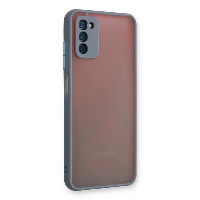 Durukar®  Samsung Galaxy A03S Kılıf Montreal Silikon Kapak - Gri