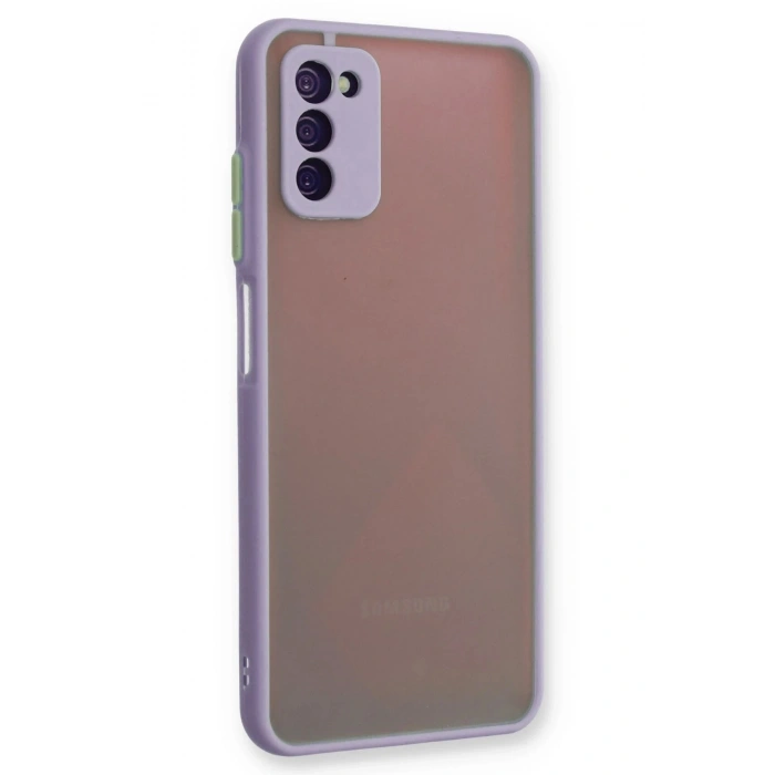 Durukar®  Samsung Galaxy A03S Kılıf Montreal Silikon Kapak - Mor