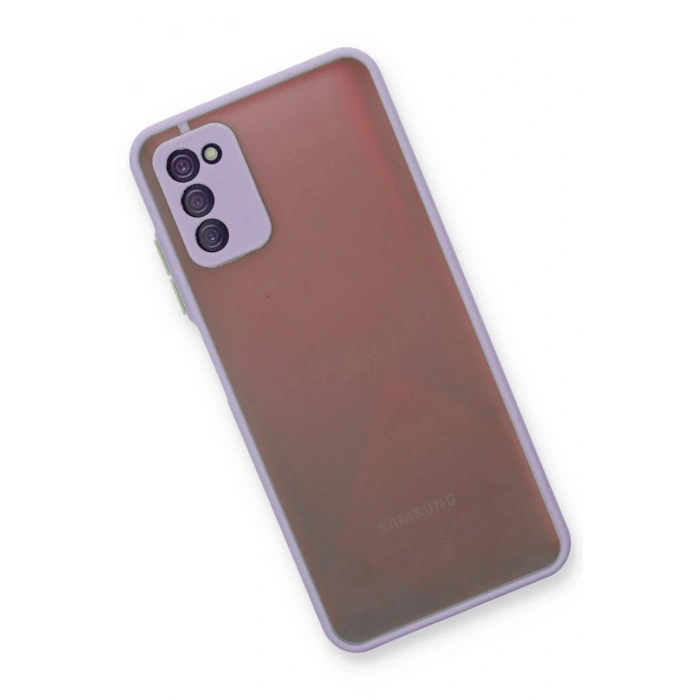 Durukar®  Samsung Galaxy A03S Kılıf Montreal Silikon Kapak - Mor