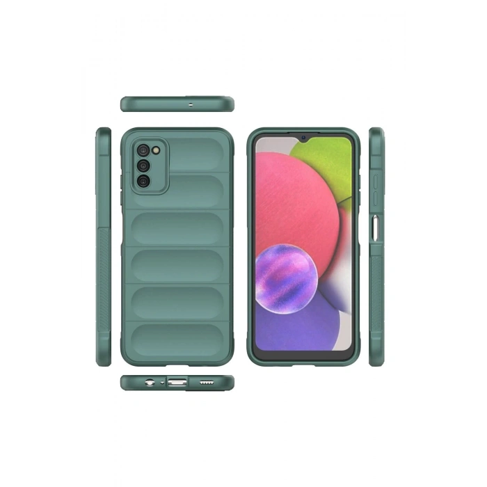 Durukar®  Samsung Galaxy A03S Kılıf Optimum Silikon - Koyu Yeşil