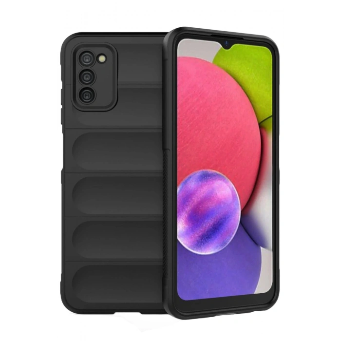 Durukar®  Samsung Galaxy A03S Kılıf Optimum Silikon - Siyah