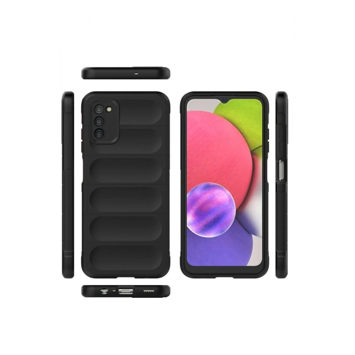 Durukar®  Samsung Galaxy A03S Kılıf Optimum Silikon - Siyah