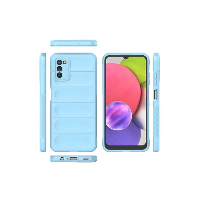 Durukar®  Samsung Galaxy A03S Kılıf Optimum Silikon - Sky Blue