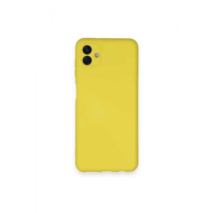 Durukar®  Samsung Galaxy A04 Kılıf Nano içi Kadife Silikon - Sarı