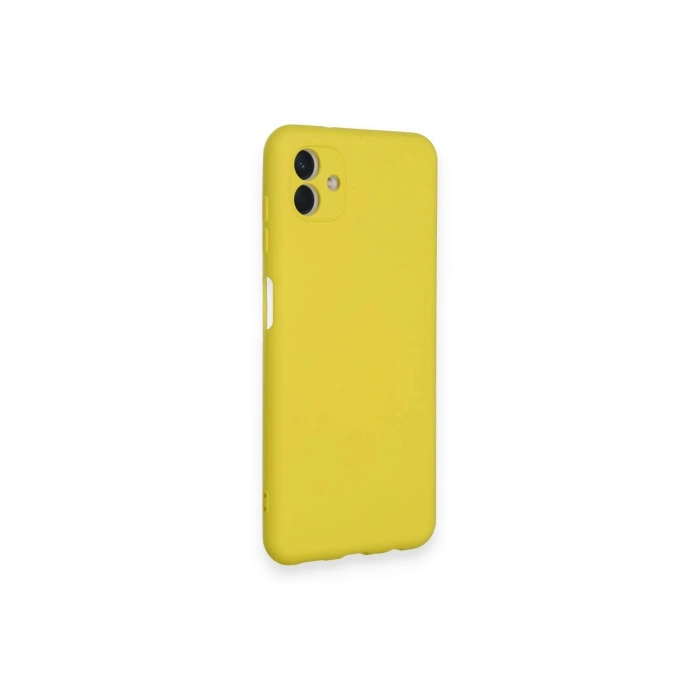 Durukar®  Samsung Galaxy A04 Kılıf Nano içi Kadife Silikon - Sarı