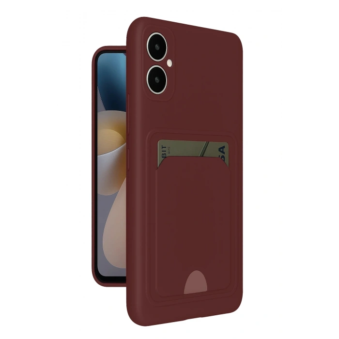 Durukar®  Samsung Galaxy A05 Kelvin Kartvizitli Silikon - Bordo