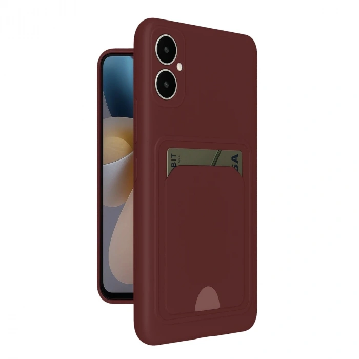 Durukar®  Samsung Galaxy A05 Kelvin Kartvizitli Silikon - Bordo