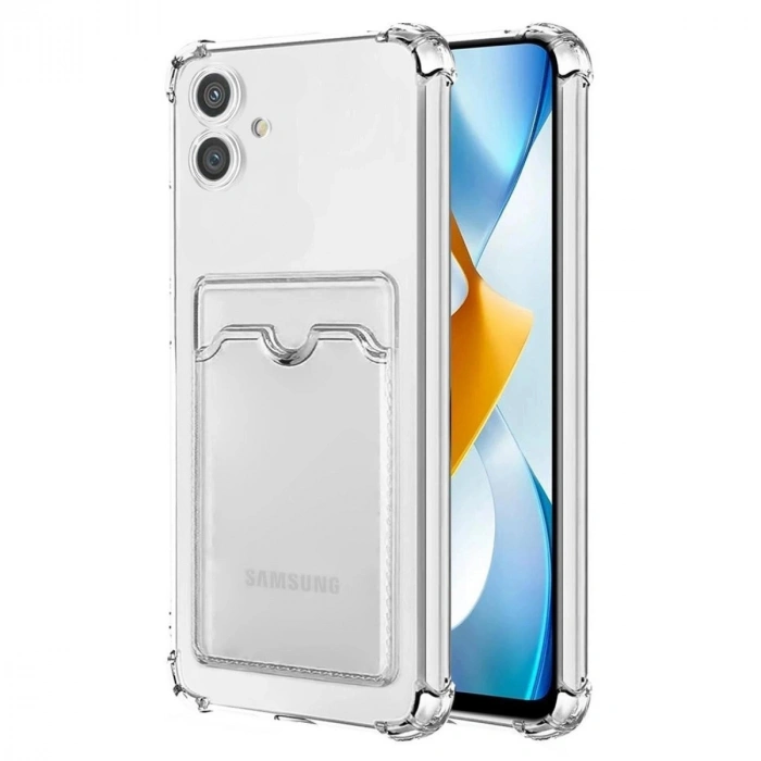 Durukar®  Samsung Galaxy A05 Kılıf Kart Şeffaf Silikon - Şeffaf