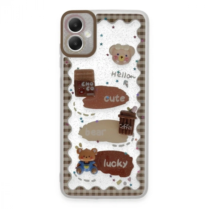 Durukar®  Samsung Galaxy A05 Kılıf Sweet Desenli Silikon Kapak - Şeffaf