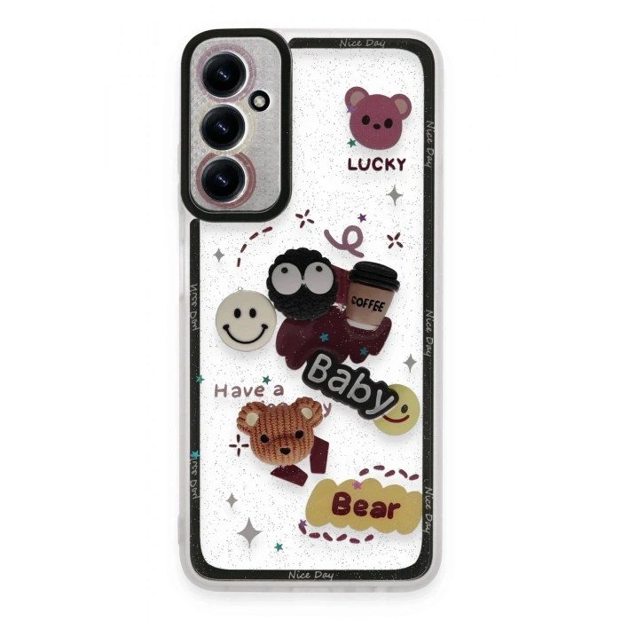 Durukar®  Samsung Galaxy A05S Kılıf Sweet Desenli Silikon Kapak - Sarı