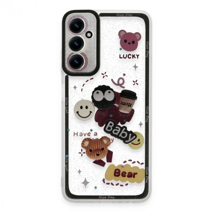 Durukar®  Samsung Galaxy A05S Kılıf Sweet Desenli Silikon Kapak - Sarı