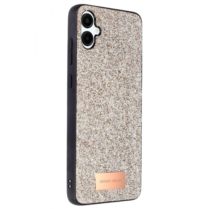 Durukar®  Samsung Galaxy A06 Bright Simli Kapak - Gold