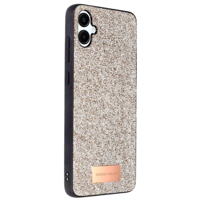 Durukar®  Samsung Galaxy A06 Bright Simli Kapak - Gold