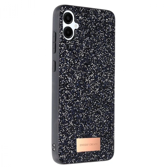 Durukar®  Samsung Galaxy A06 Bright Simli Kapak - Siyah