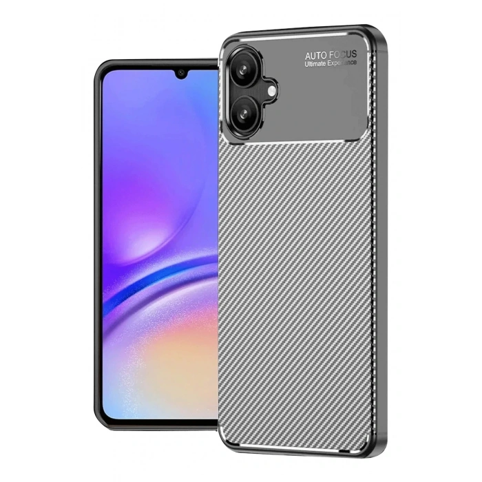 Durukar®  Samsung Galaxy A06 Kılıf Auto Focus Karbon Kapak - Gri