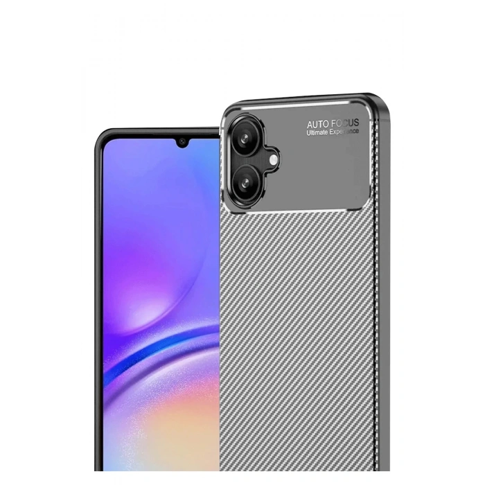 Durukar®  Samsung Galaxy A06 Kılıf Auto Focus Karbon Kapak - Gri