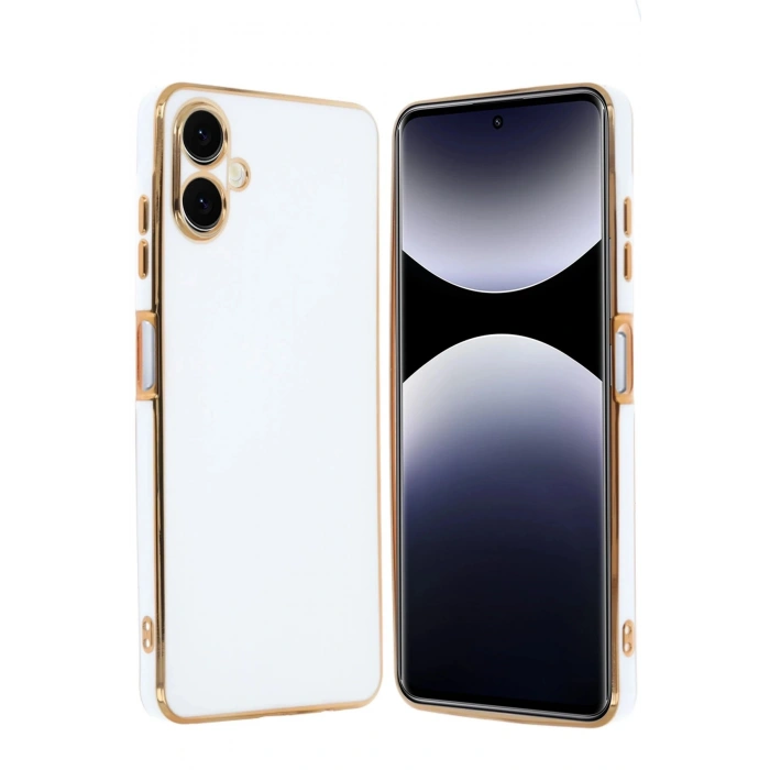 Durukar®  Samsung Galaxy A06 Kılıf Volet Silikon - Beyaz