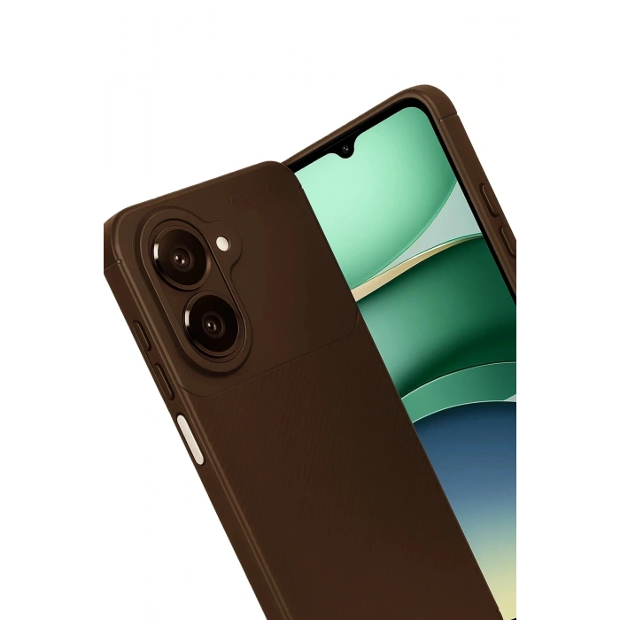 Durukar®  Samsung Galaxy A07 4G Auto Focus Karbon Kapak - Kahverengi
