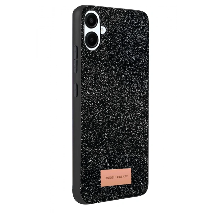 Durukar®  Samsung Galaxy A07 4G Bright Simli Kapak - Siyah