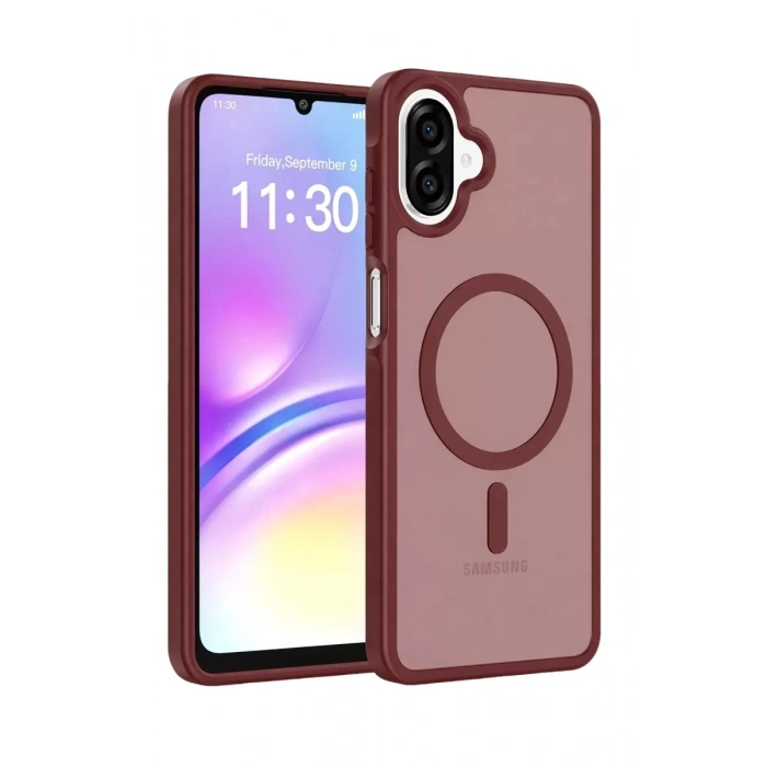 Durukar®  Samsung Galaxy A07 4G Jota Magsafe Kapak - Bordo