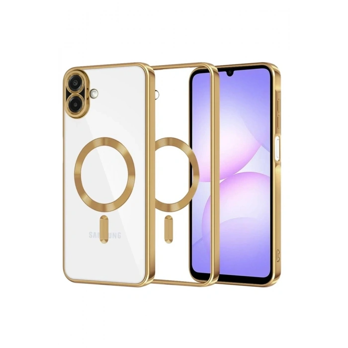 Durukar®  Samsung Galaxy A07 4G Kross Magneticsafe Kapak - Gold