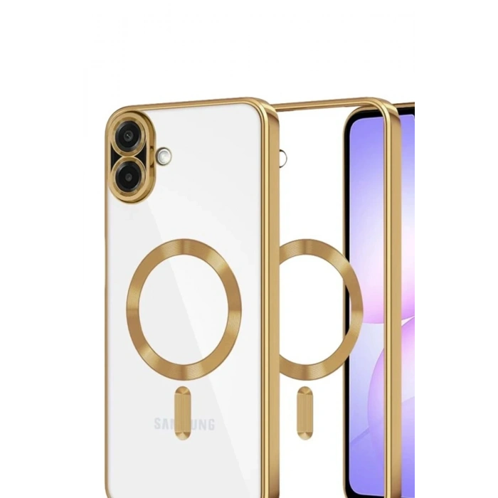Durukar®  Samsung Galaxy A07 4G Kross Magneticsafe Kapak - Gold