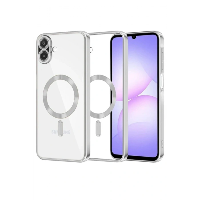 Durukar®  Samsung Galaxy A07 4G Kross Magneticsafe Kapak - Gümüş