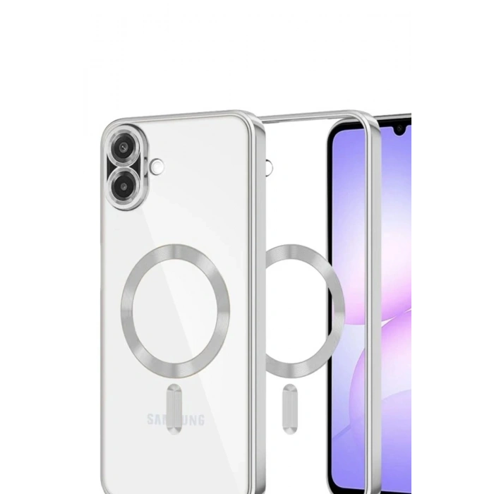 Durukar®  Samsung Galaxy A07 4G Kross Magneticsafe Kapak - Gümüş