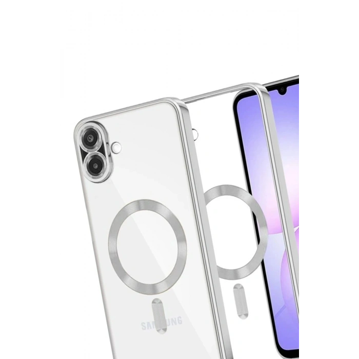 Durukar®  Samsung Galaxy A07 4G Kross Magneticsafe Kapak - Gümüş