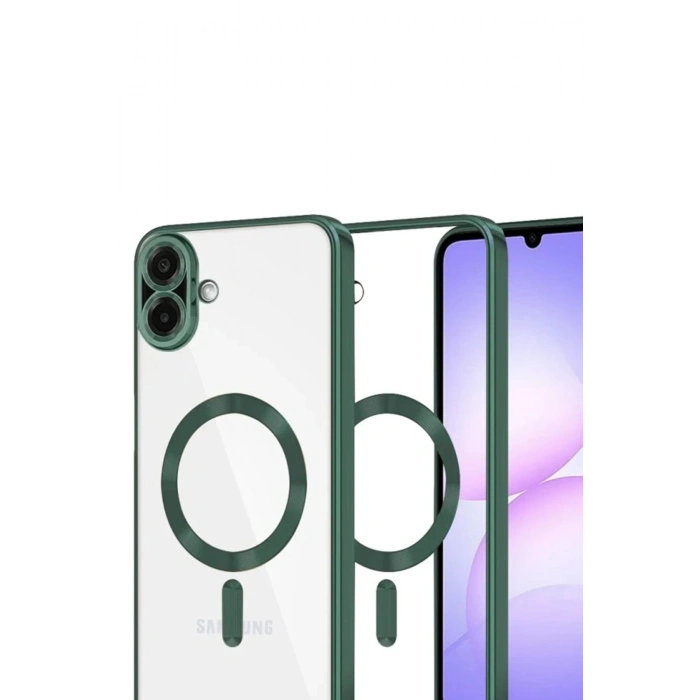 Durukar®  Samsung Galaxy A07 4G Kross Magneticsafe Kapak - Koyu Yeşil