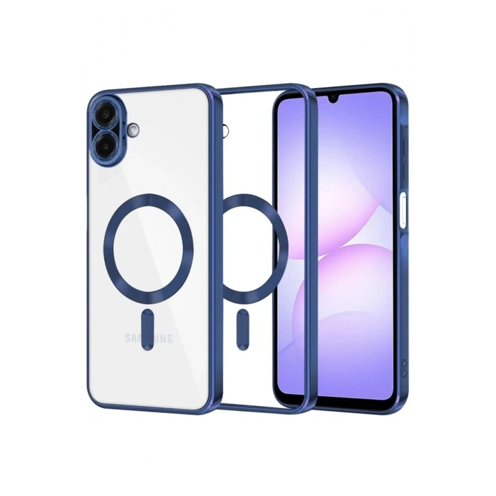 Durukar®  Samsung Galaxy A07 4G Kross Magneticsafe Kapak - Lacivert