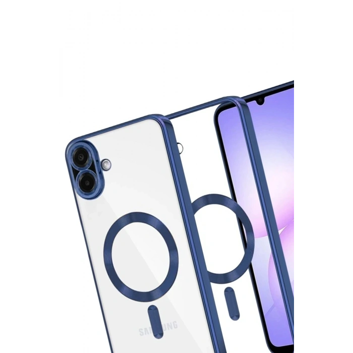 Durukar®  Samsung Galaxy A07 4G Kross Magneticsafe Kapak - Lacivert