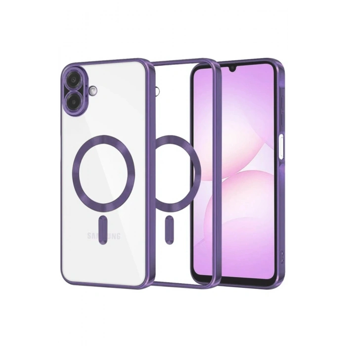 Durukar®  Samsung Galaxy A07 4G Kross Magneticsafe Kapak - Mor