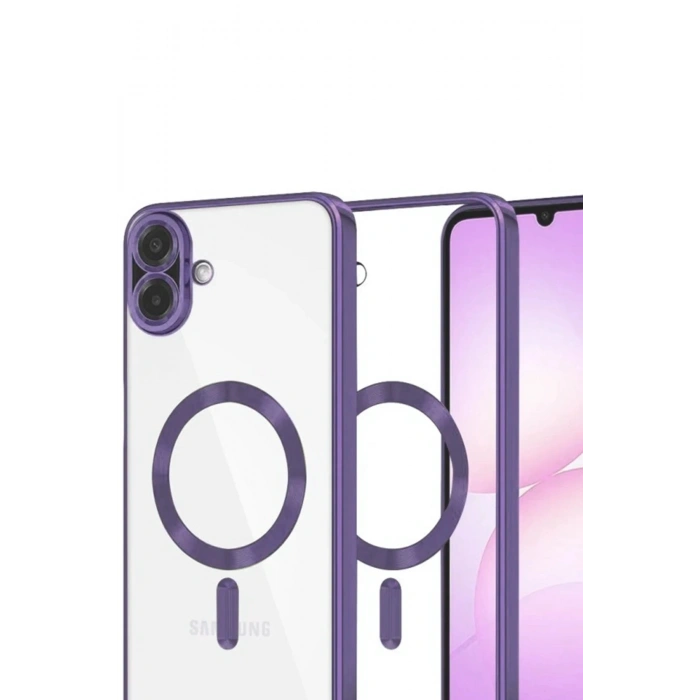 Durukar®  Samsung Galaxy A07 4G Kross Magneticsafe Kapak - Mor