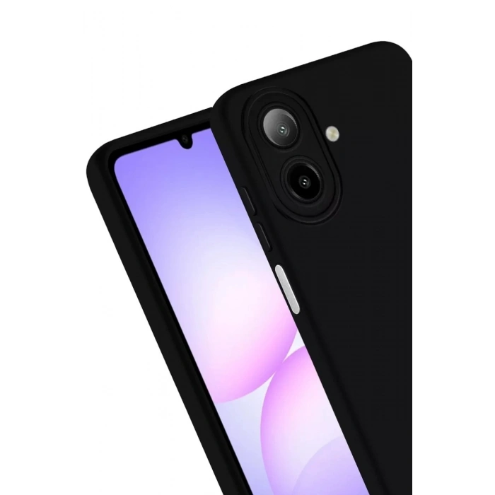 Durukar®  Samsung Galaxy A07 4G Nano içi Kadife Silikon - Siyah