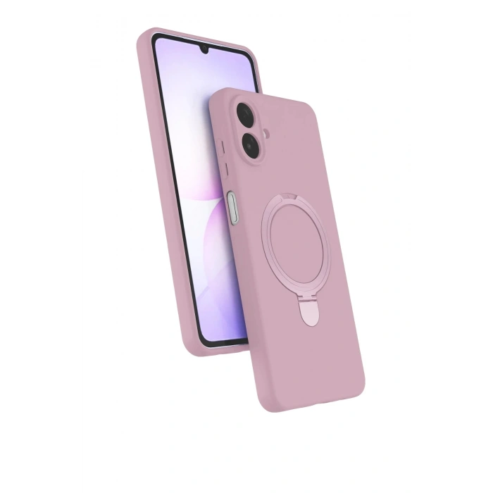 Durukar®  Samsung Galaxy A07 4G Regal Magsafe Standlı Kapak - Açık Pembe