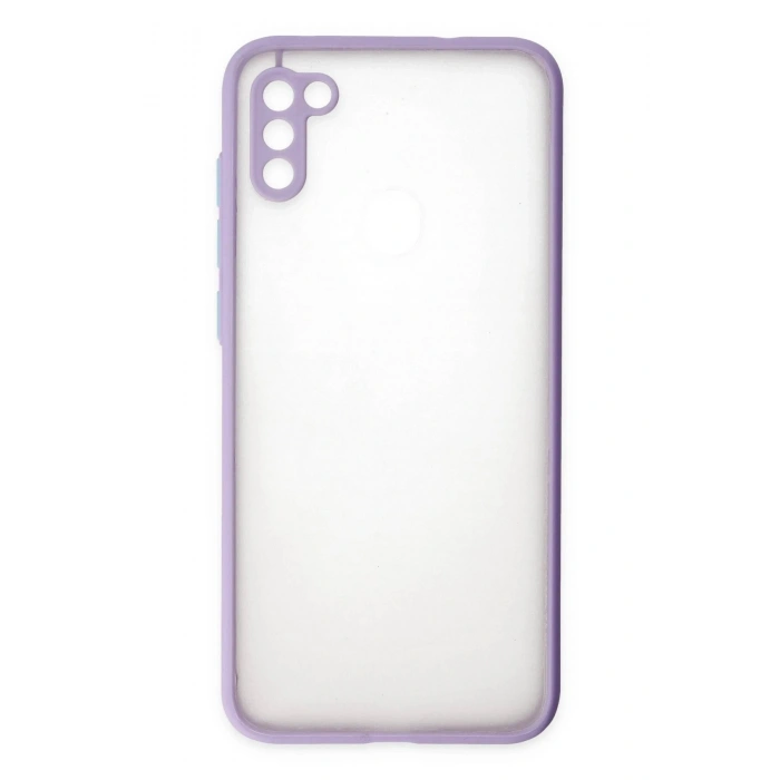 Durukar®  Samsung Galaxy A11 Kılıf Montreal Silikon Kapak - Mor