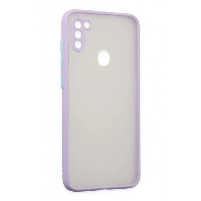 Durukar®  Samsung Galaxy A11 Kılıf Montreal Silikon Kapak - Mor