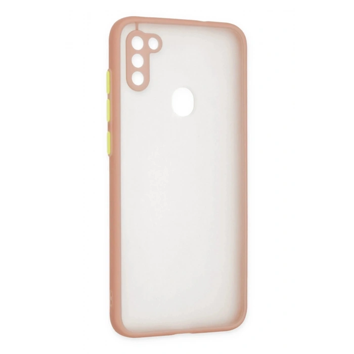 Durukar®  Samsung Galaxy A11 Kılıf Montreal Silikon Kapak - Pembe