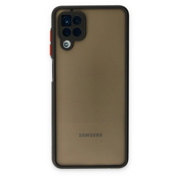 Durukar®  Samsung Galaxy A12 Kılıf Montreal Silikon Kapak - Siyah