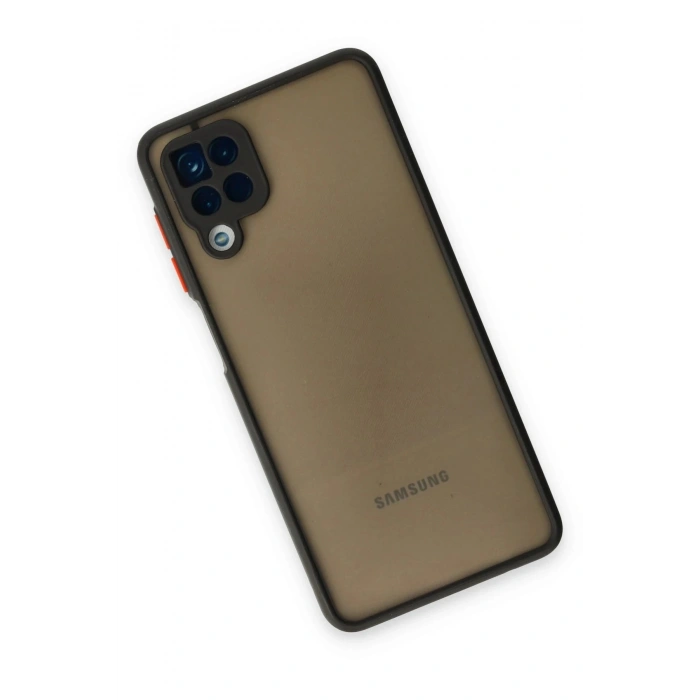 Durukar®  Samsung Galaxy A12 Kılıf Montreal Silikon Kapak - Siyah