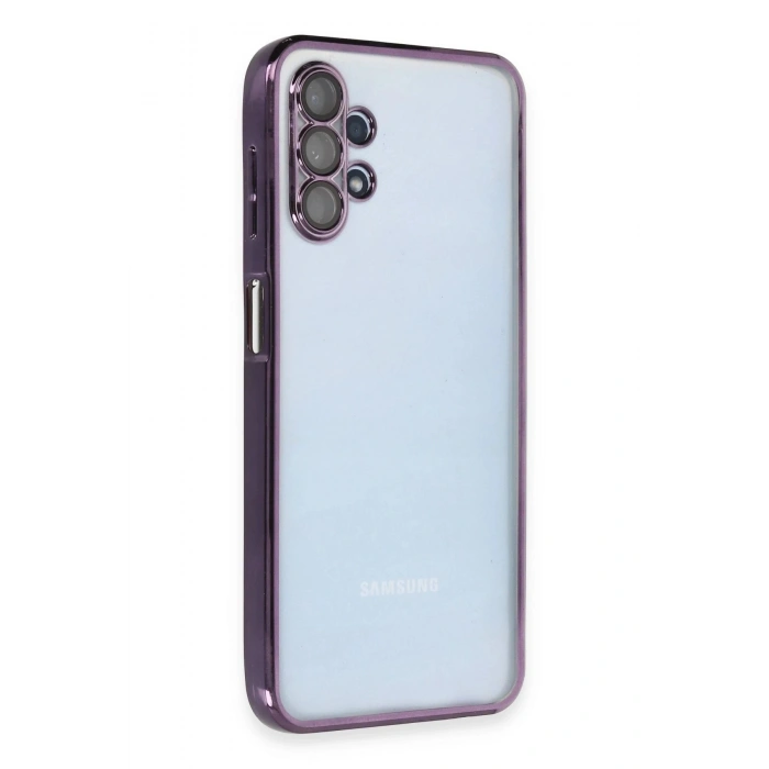 Durukar®  Samsung Galaxy A13 4G Kılıf  Lensli Silikon - Mor