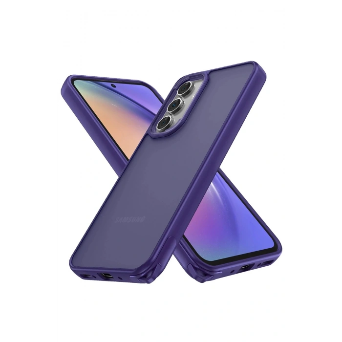 Durukar®  Samsung Galaxy A14 4G Kılıf Elegant Kapak - Derin Mor