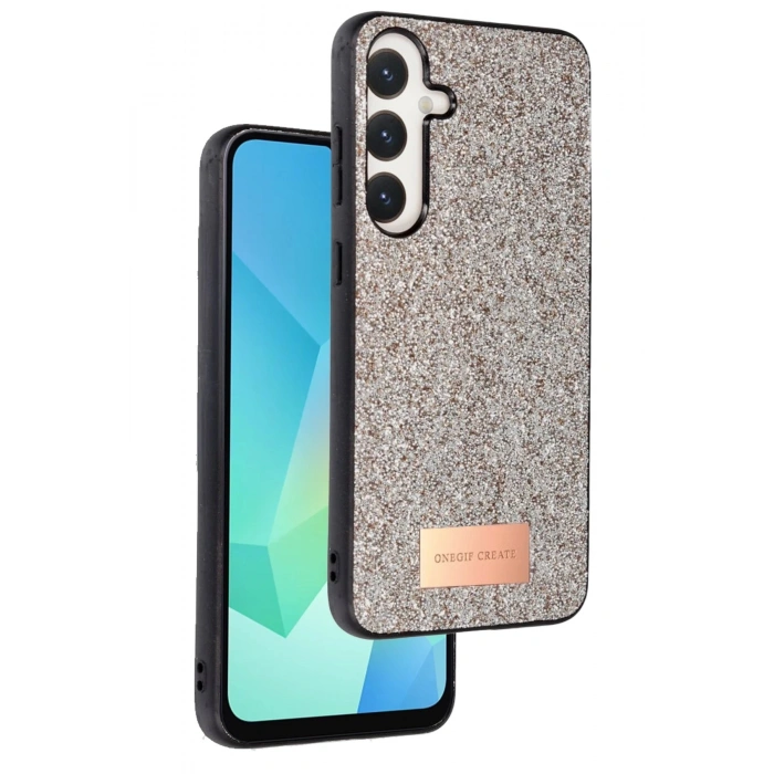 Durukar®  Samsung Galaxy A16 5G Bright Simli Kapak - Gold