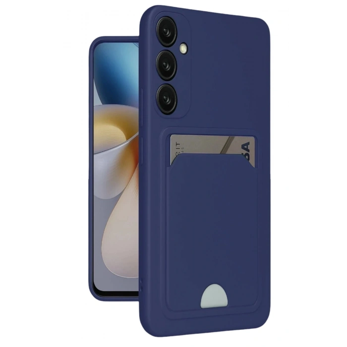 Durukar®  Samsung Galaxy A16 5G Kılıf Kelvin Kartvizitli Silikon - Lacivert