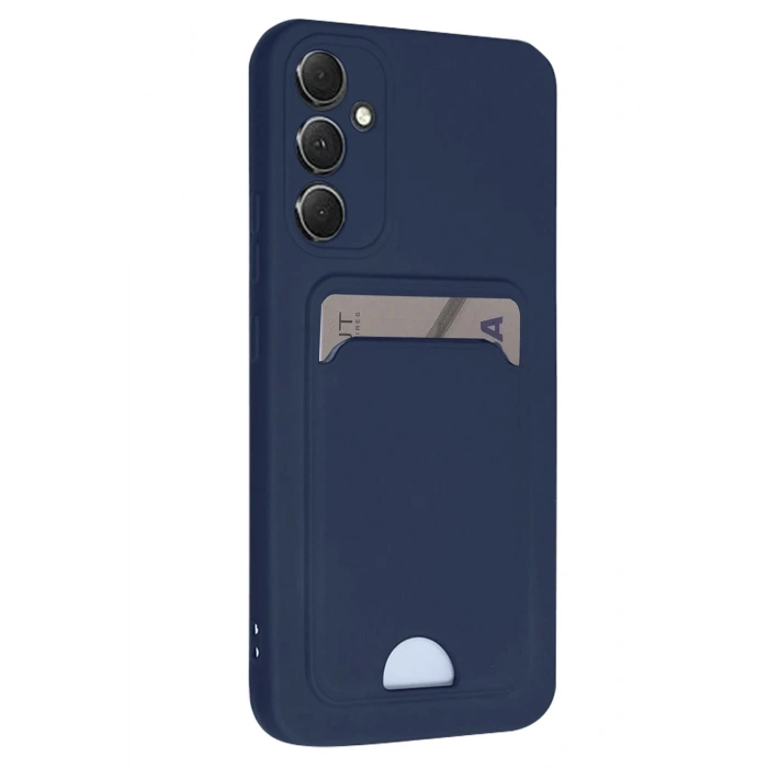 Durukar®  Samsung Galaxy A16 5G Kılıf Kelvin Kartvizitli Silikon - Lacivert