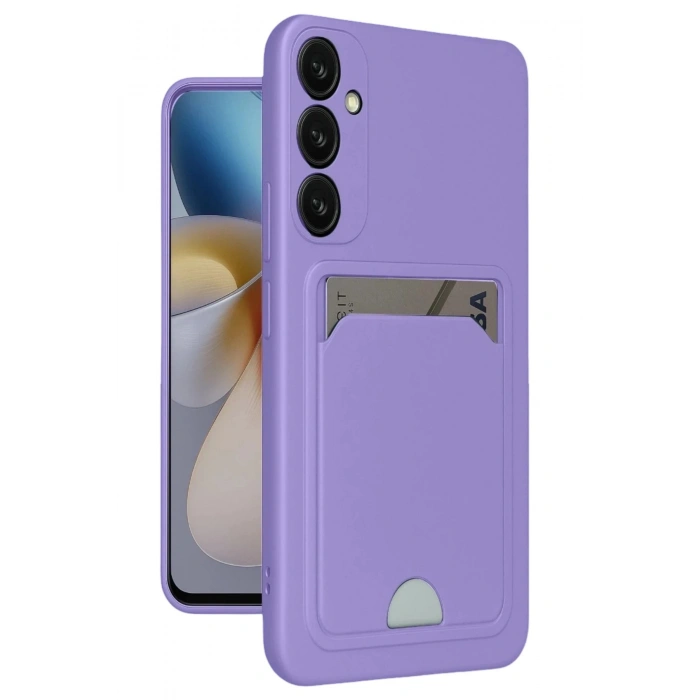Durukar®  Samsung Galaxy A16 5G Kılıf Kelvin Kartvizitli Silikon - Lila