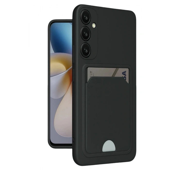 Durukar®  Samsung Galaxy A16 5G Kılıf Kelvin Kartvizitli Silikon - Siyah